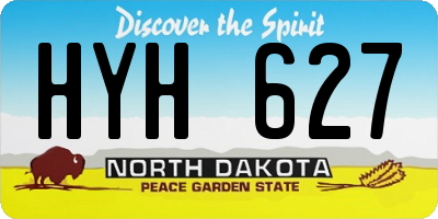 ND license plate HYH627