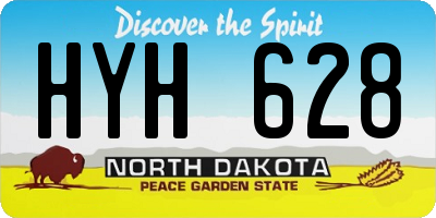 ND license plate HYH628