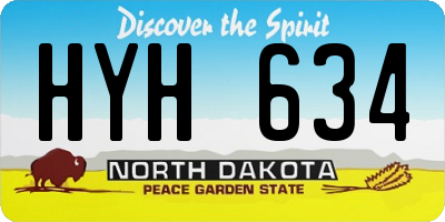 ND license plate HYH634