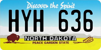 ND license plate HYH636