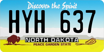 ND license plate HYH637