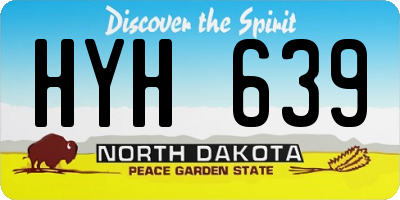 ND license plate HYH639