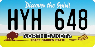 ND license plate HYH648