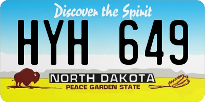 ND license plate HYH649