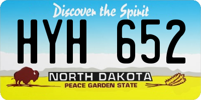 ND license plate HYH652