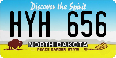 ND license plate HYH656