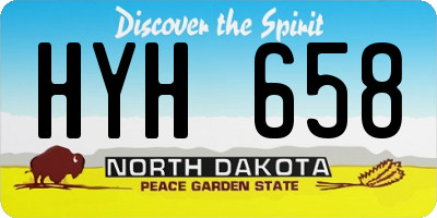 ND license plate HYH658
