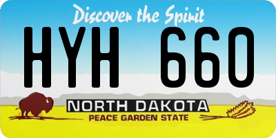 ND license plate HYH660