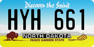 ND license plate HYH661