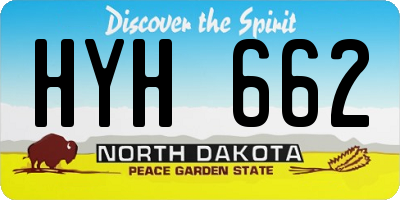 ND license plate HYH662