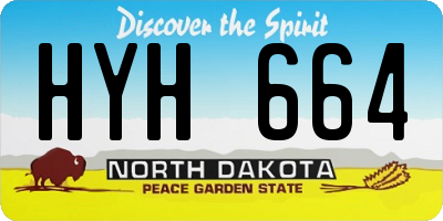 ND license plate HYH664