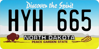 ND license plate HYH665
