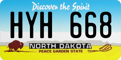 ND license plate HYH668