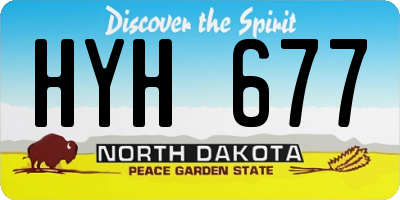 ND license plate HYH677