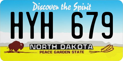 ND license plate HYH679