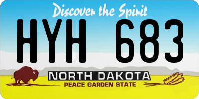 ND license plate HYH683
