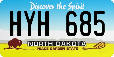 ND license plate HYH685