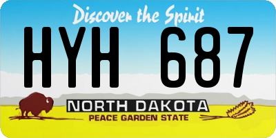 ND license plate HYH687