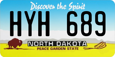 ND license plate HYH689