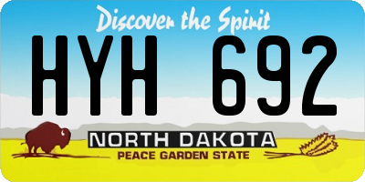 ND license plate HYH692