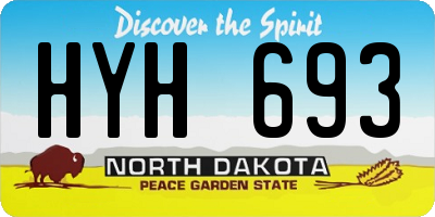 ND license plate HYH693