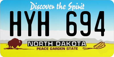 ND license plate HYH694