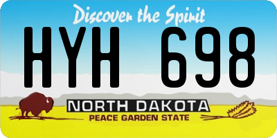 ND license plate HYH698