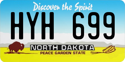 ND license plate HYH699