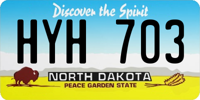 ND license plate HYH703