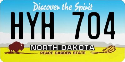 ND license plate HYH704