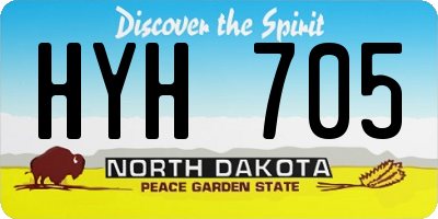 ND license plate HYH705