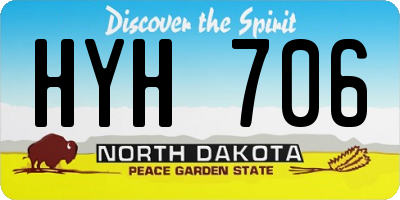 ND license plate HYH706