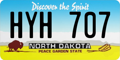 ND license plate HYH707