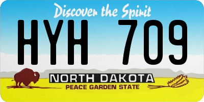 ND license plate HYH709