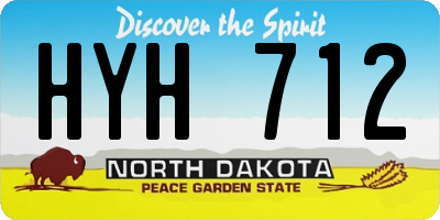 ND license plate HYH712