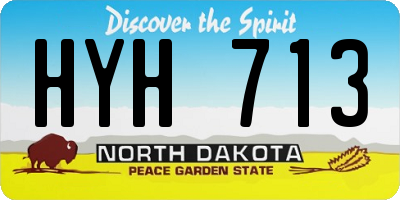 ND license plate HYH713