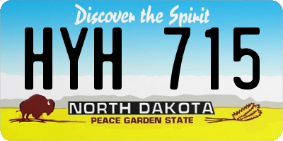 ND license plate HYH715