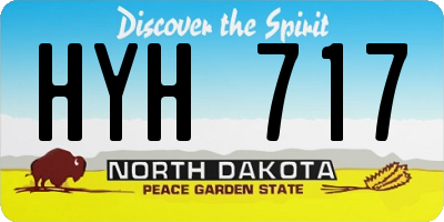 ND license plate HYH717