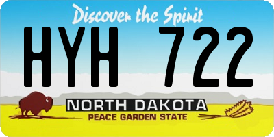 ND license plate HYH722