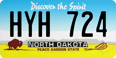 ND license plate HYH724