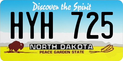 ND license plate HYH725