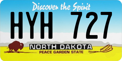 ND license plate HYH727