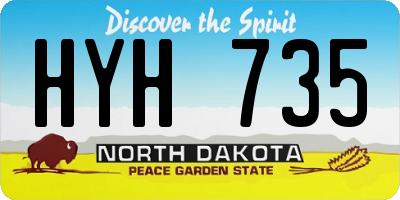 ND license plate HYH735