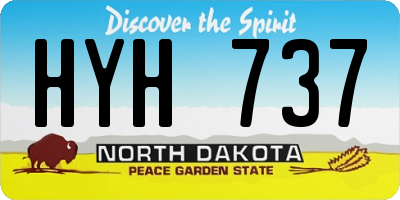 ND license plate HYH737