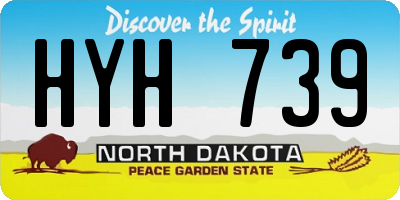 ND license plate HYH739