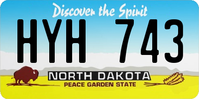 ND license plate HYH743