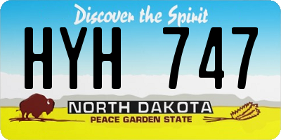 ND license plate HYH747
