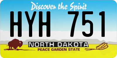 ND license plate HYH751