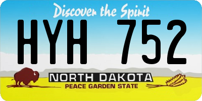 ND license plate HYH752
