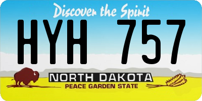 ND license plate HYH757